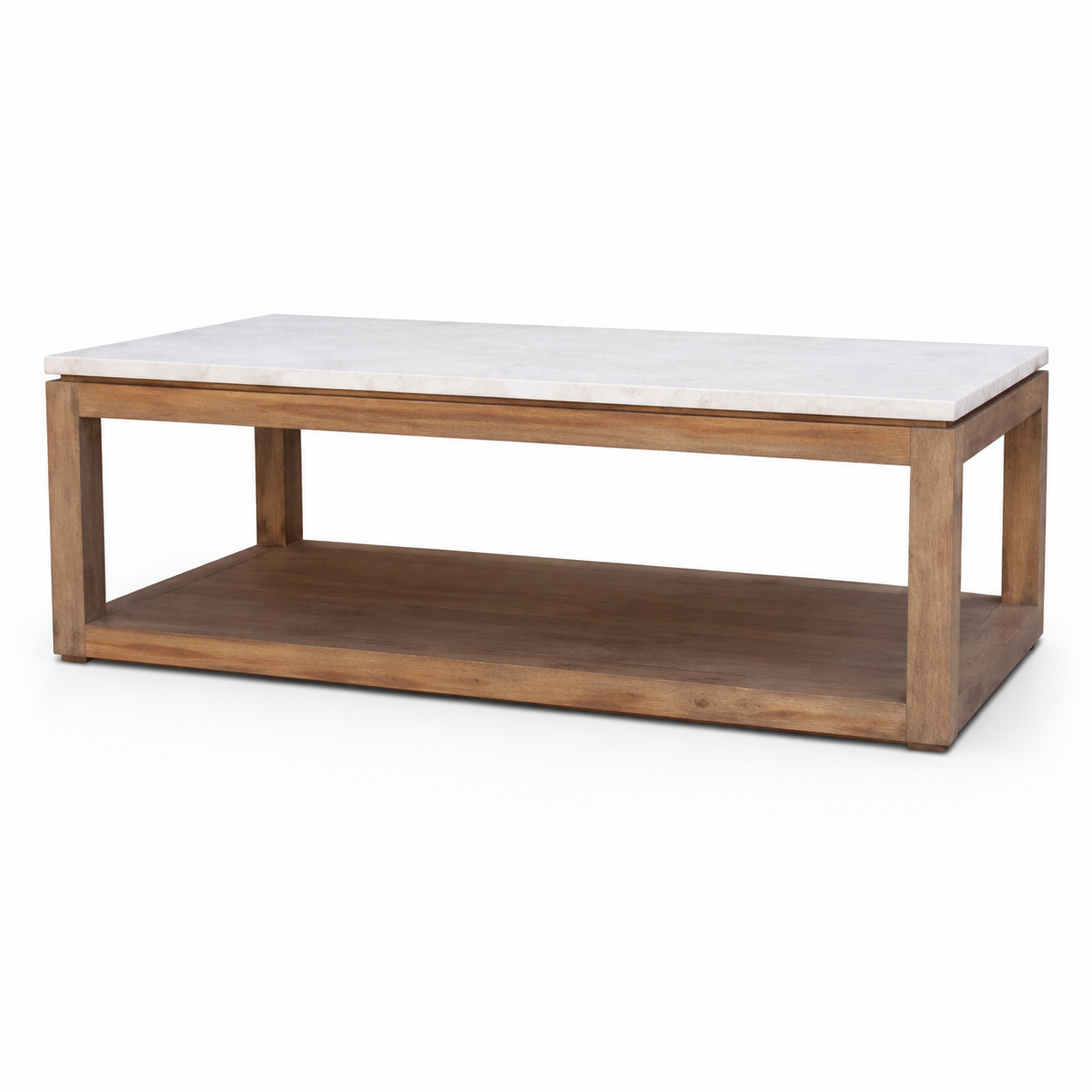 Terra Marble and Teak Coffee Table – Project furniture Cyprus