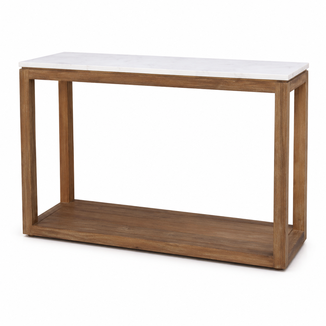 Terra Marble and Teak Console – Project furniture Cyprus