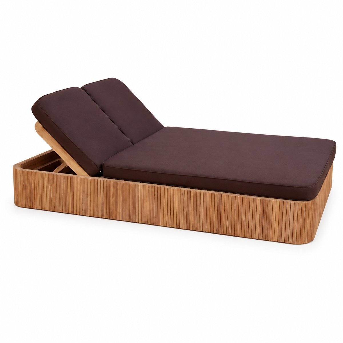 Aqua Double Teak Sun Lounger – Project furniture Cyprus
