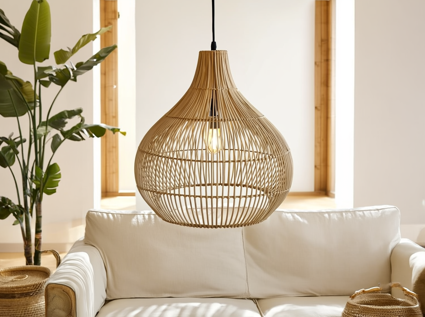 Aurelia Rattan Pendant Lamp Small