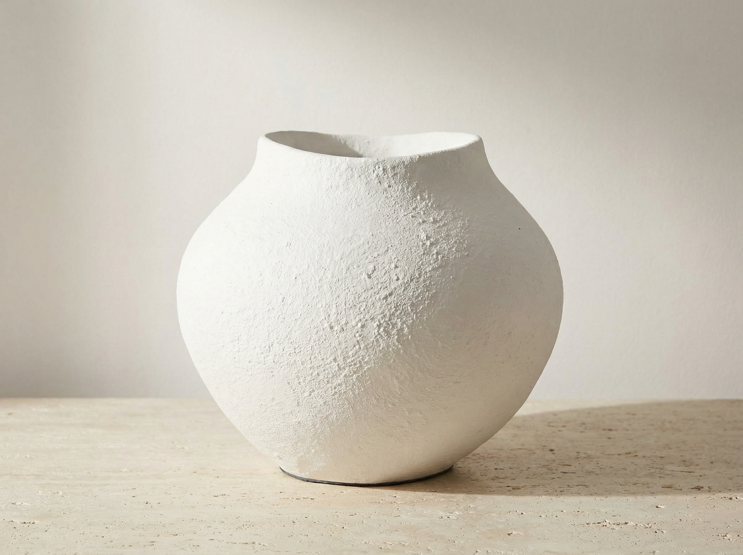Terra Artisan Vase in soft white