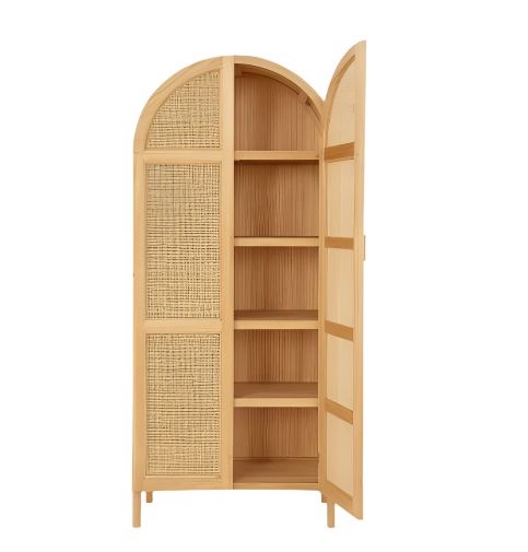 Arched Rattan Wardrobe