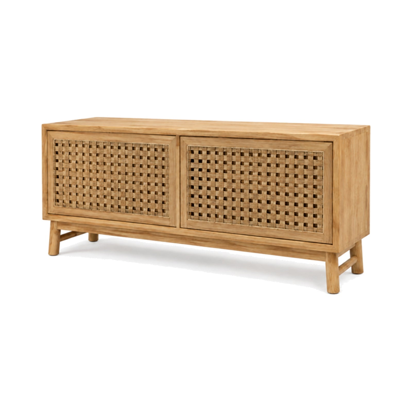 Loom sideboard in mindi wood with paper loom front