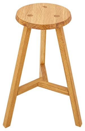 Three-Leg Bar Stool — Nu.Liv Oak & Beech