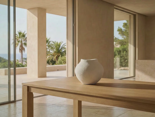 Terra Artisan Vase Soft White